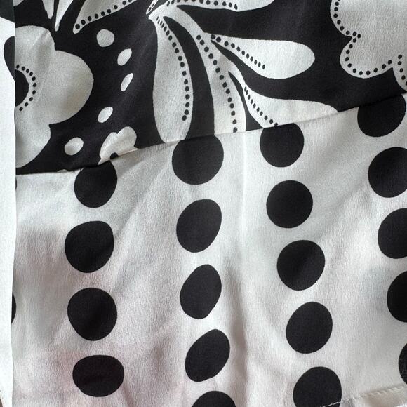 Ann Taylor Black and White Kimono Jacket Size Large NEW Open Jacket Career Silky - Picture 5 of 10